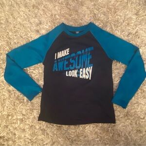 Blue Boys Athletic/ performance Long sleeve Shirt Size M/8